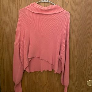 Cropped Pink Turtleneck Barbiecore